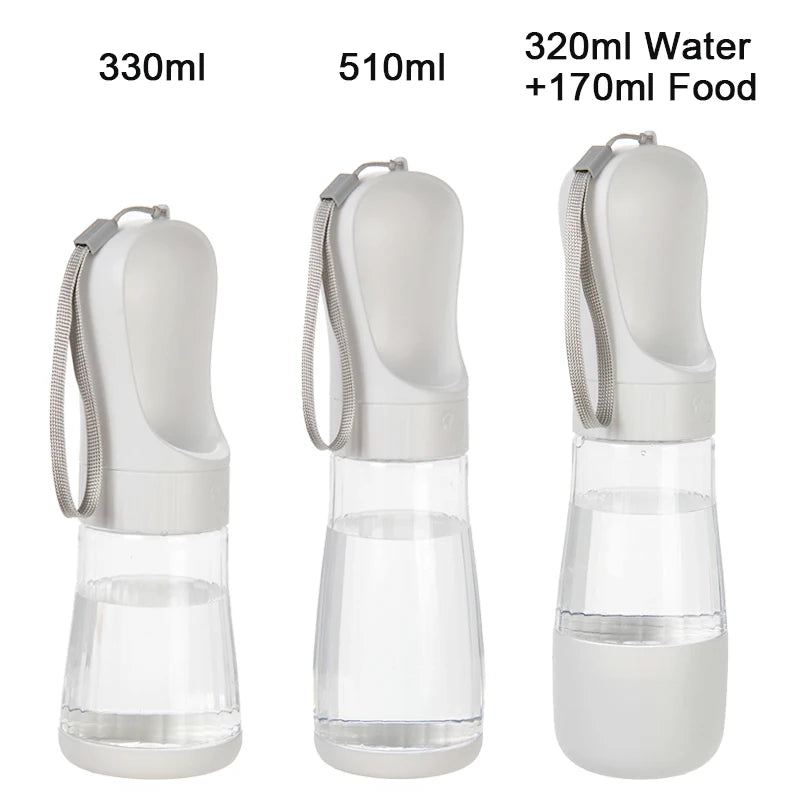 2 in 1 Large Dog Water Bottle with Food Dispenser Outdoor Puppy Cats Drinking Bowl for Small Dogs Bulldog Labrodor Pet Supplies