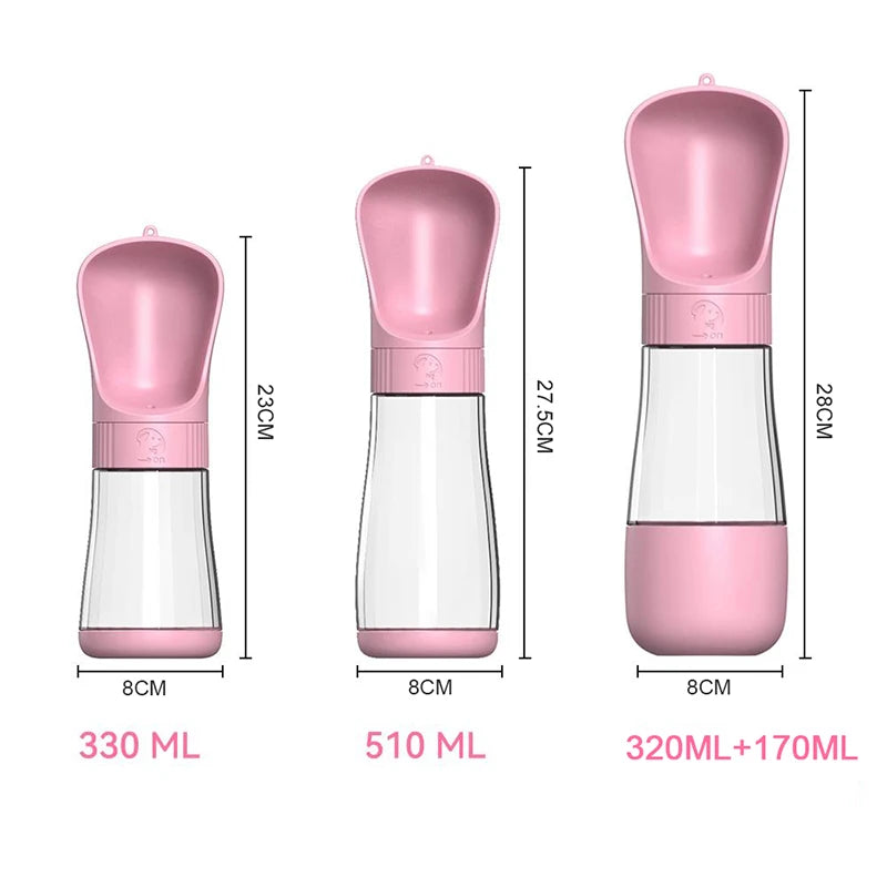 2 in 1 Large Dog Water Bottle with Food Dispenser Outdoor Puppy Cats Drinking Bowl for Small Dogs Bulldog Labrodor Pet Supplies